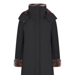 Save The Duck Samantha Faux Fur Trim Hooded Coat